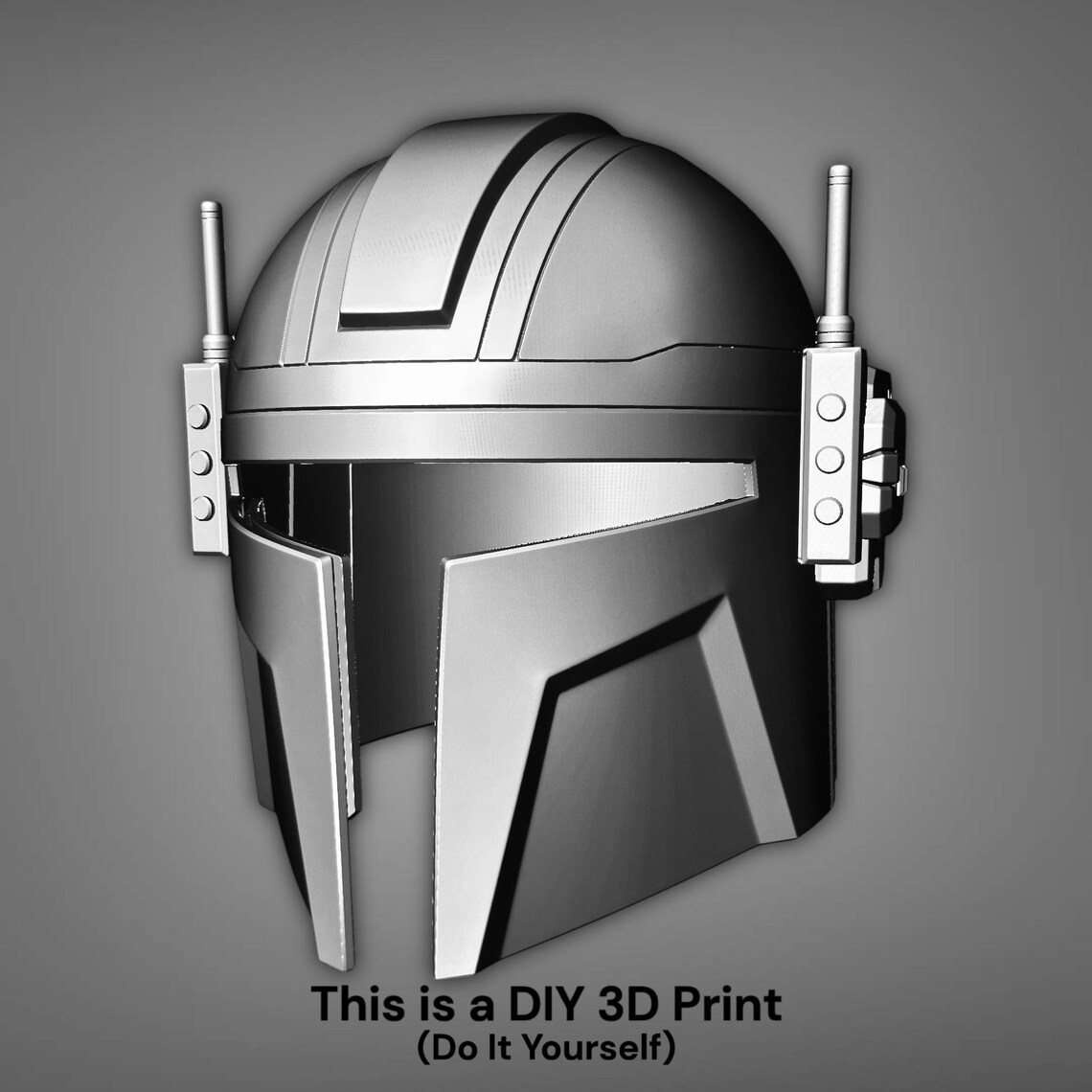 Custom Heavy Mandalorian Helmet – DIY Print Kit