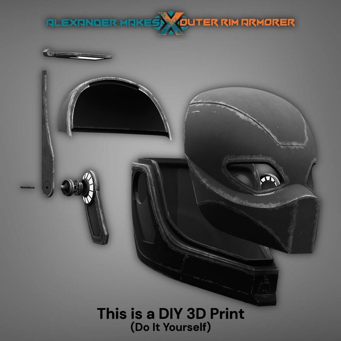 Bad Batch CX-2 Assassin Clone Helmet – DIY Print Kit 2 Bad Batch CX-2 Assassin Clone Helmet – DIY Print Kit - Image 2