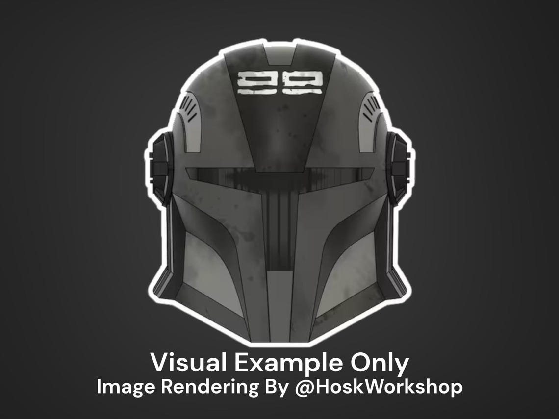 Echo Inspired Custom Mandalorian Helmet – DIY Print Kit - Image 2