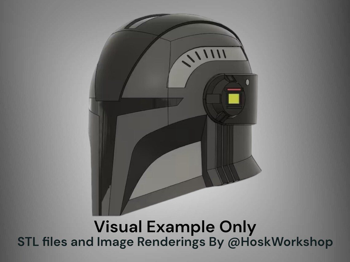Echo Inspired Custom Mandalorian Helmet – DIY Print Kit - Image 3