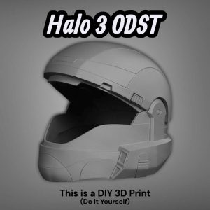 Halo 3 ODST Cosplay Helmet Assembled – DIY Print Kit