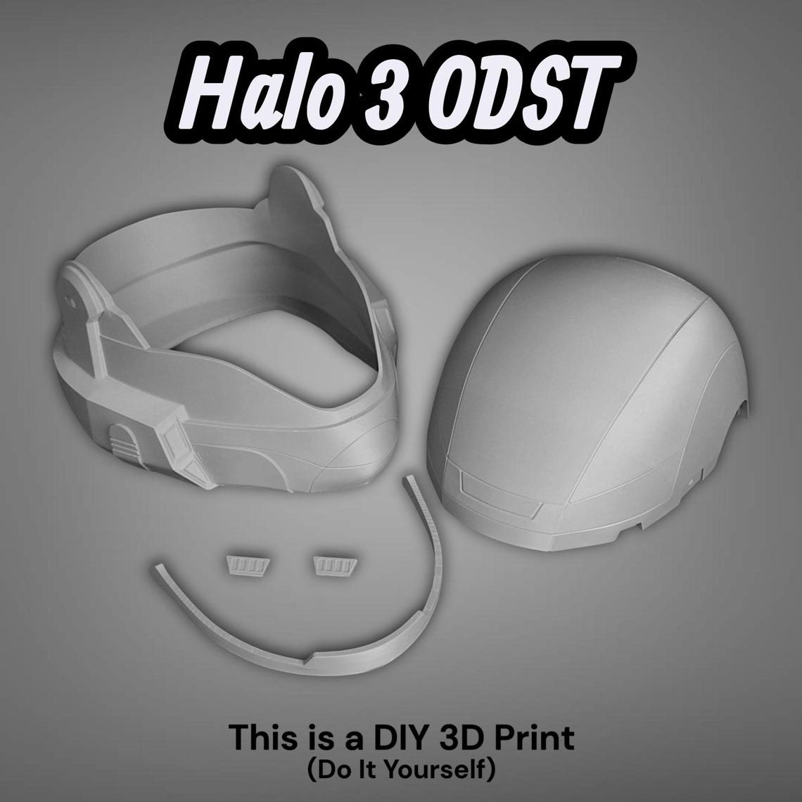 Halo 3 ODST Cosplay Helmet Assembled – DIY Print Kit - Image 2