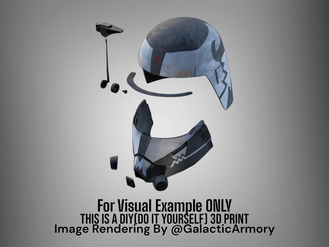 Desert Commander Wolffe Helmet – DIY Print Kit - Image 4
