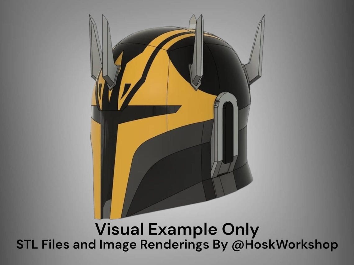 Savage Opress Inspired Custom Mandalorian Helmet – DIY Print Kit - Image 3