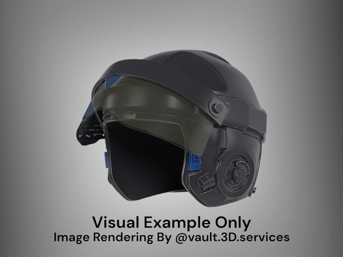 Alex Murphy’s Detroit Police Cosplay Helmet – Robocop (1987) – DIY Print Kit