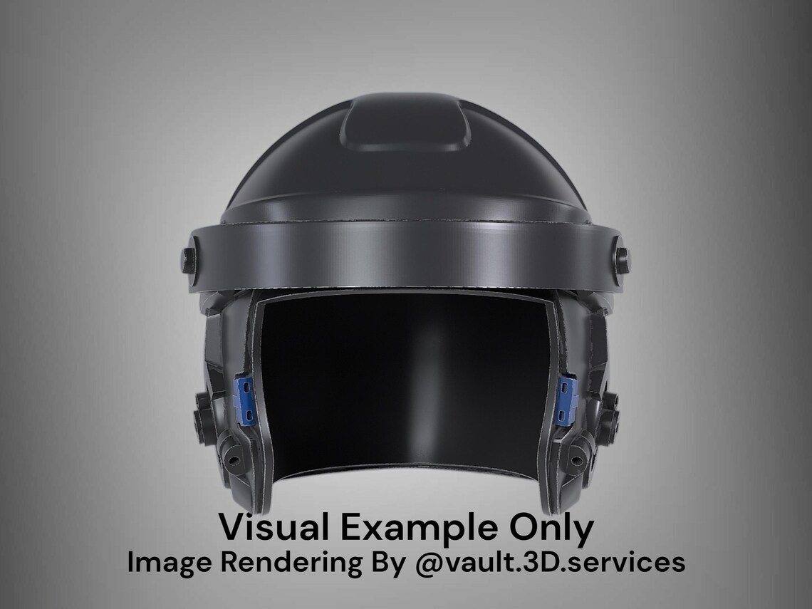 Alex Murphy’s Detroit Police Cosplay Helmet – Robocop (1987) – DIY Print Kit - Image 2