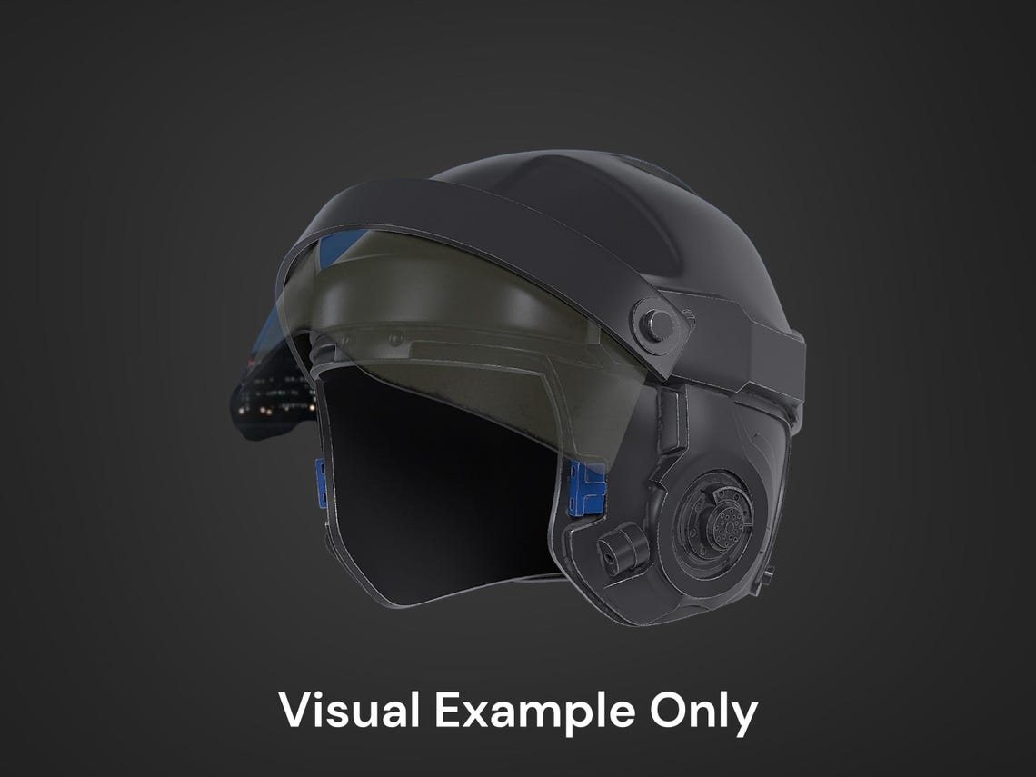 Alex Murphy’s Detroit Police Cosplay Helmet – Robocop (1987) – DIY Print Kit - Image 4
