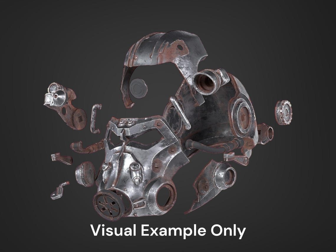T-60 Power Armor Helmet – DIY Print Kit - Image 4
