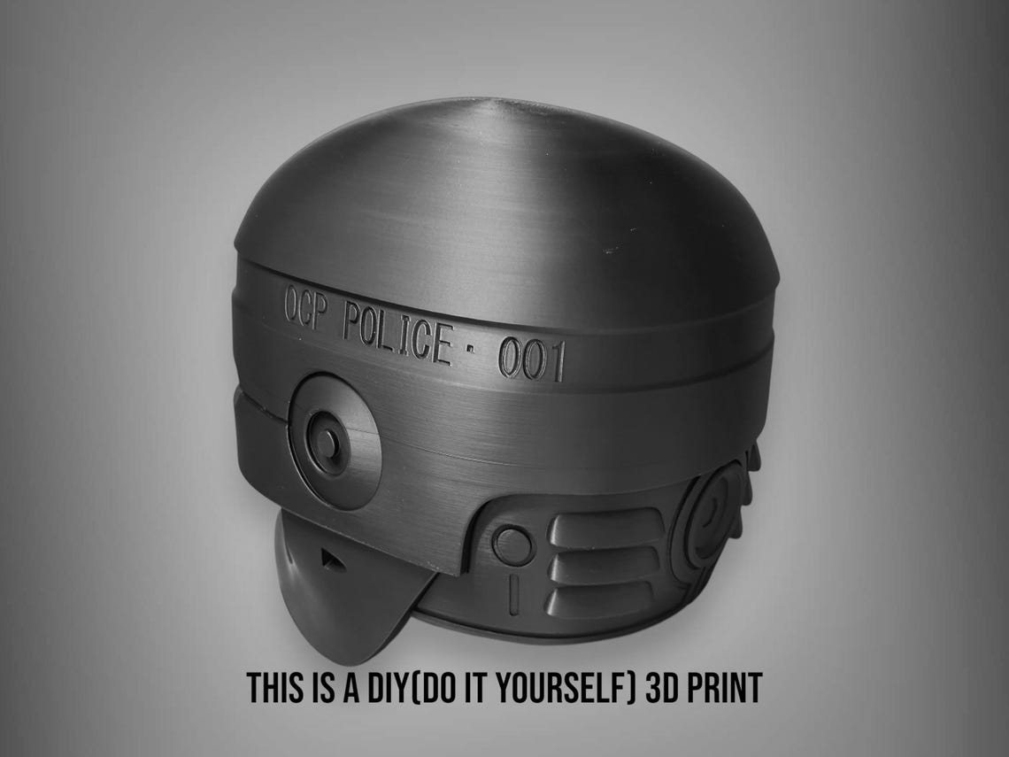 Robocop 1987 Helmet – DIY Print Kit - Image 3