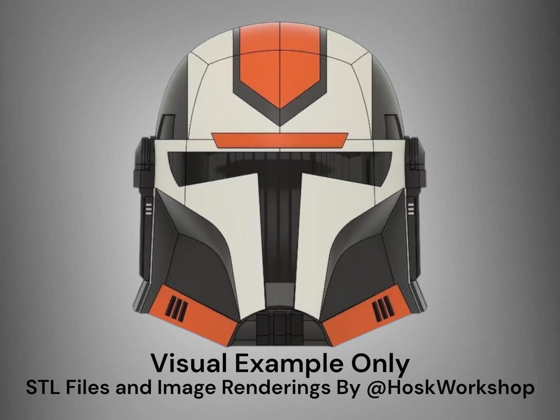 Hunter Inspired Custom Mandalorian Helmet – DIY Print Kit - Image 2