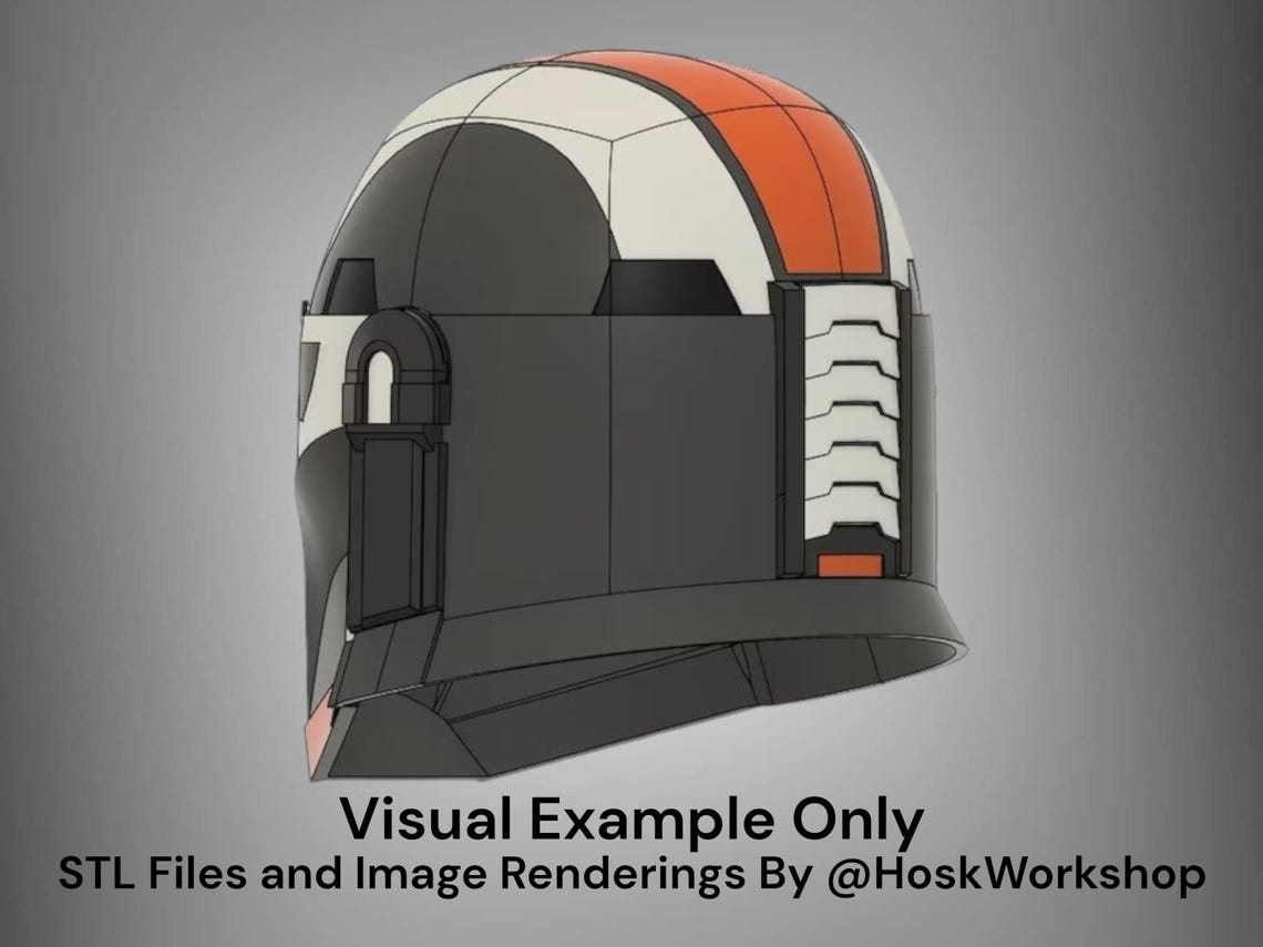 Hunter Inspired Custom Mandalorian Helmet – DIY Print Kit - Image 4