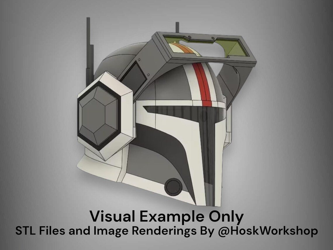 Tech Inspired Custom Mandalorian Helmet – DIY Print Kit - Image 4