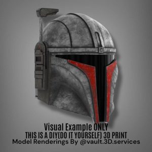 Infamous Bounty Hunter Mandalorian Helmet – DIY Print Kit