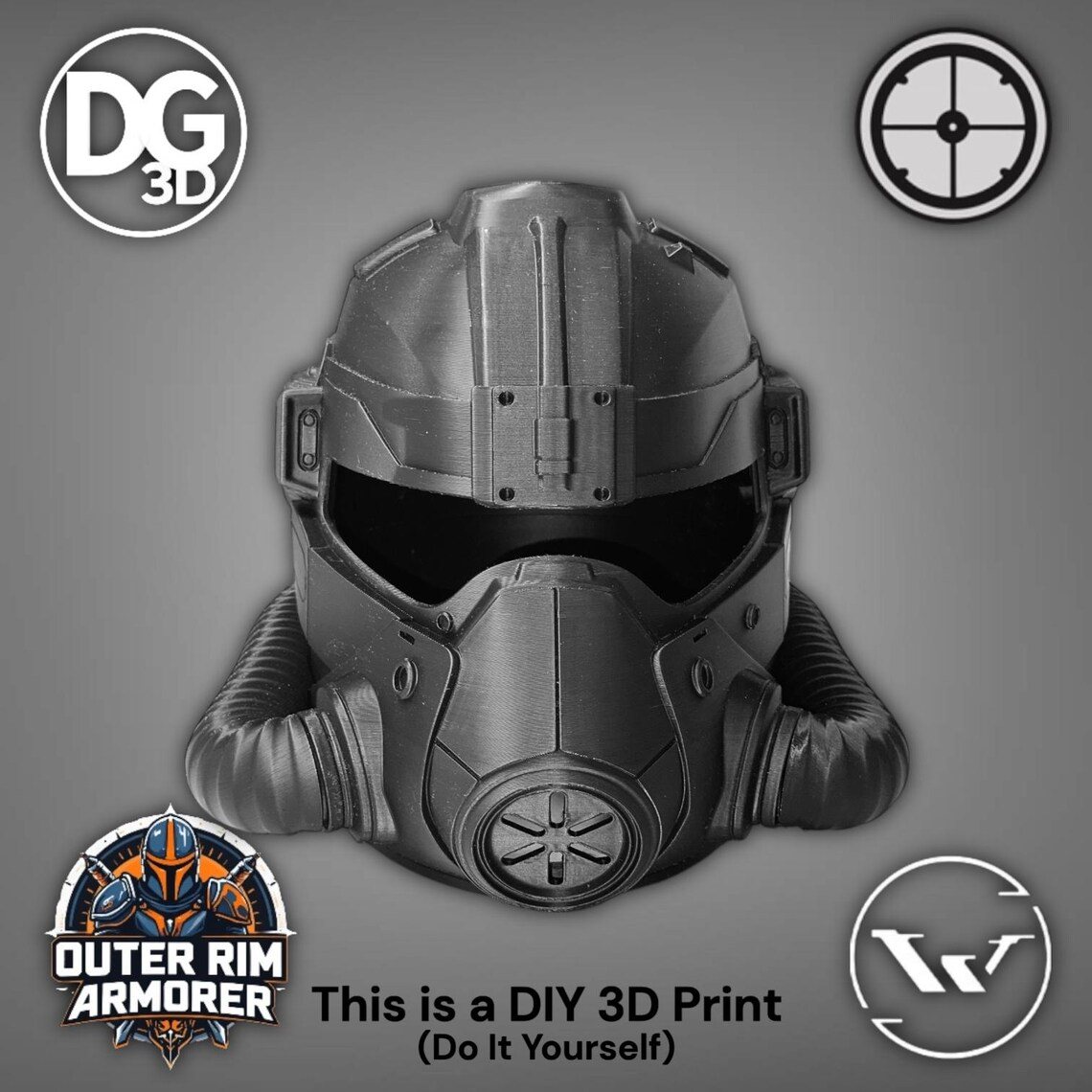 Halofied Fallout T-45 Power Armor Helmet – DIY Print Kit 1 Halofied Fallout T-45 Power Armor Helmet – DIY Print Kit
