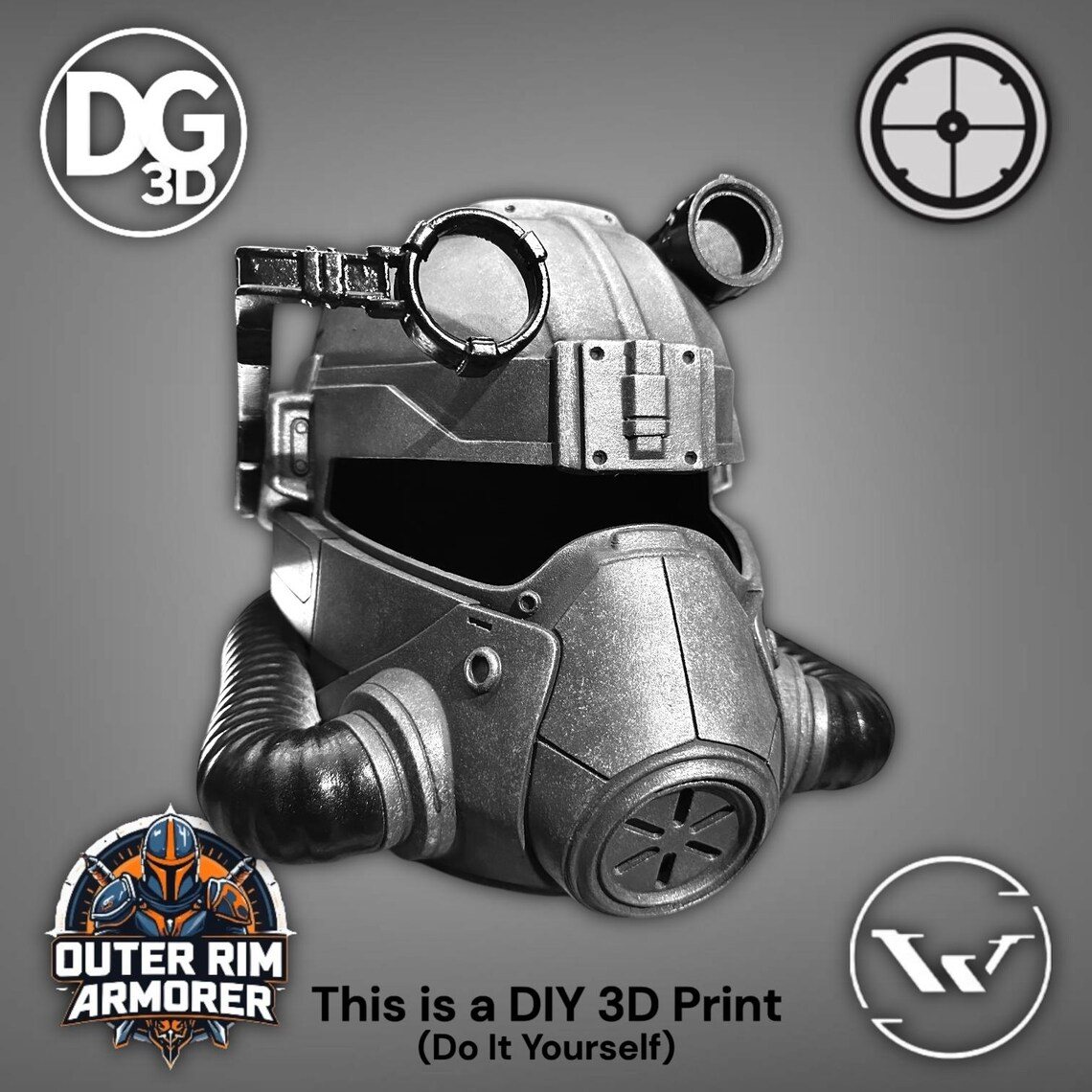 Halofied Fallout T-45 Power Armor Helmet – DIY Print Kit 2 Halofied Fallout T-45 Power Armor Helmet – DIY Print Kit - Image 2
