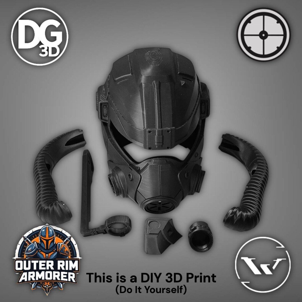 Halofied Fallout T-45 Power Armor Helmet – DIY Print Kit 3 Halofied Fallout T-45 Power Armor Helmet – DIY Print Kit - Image 3