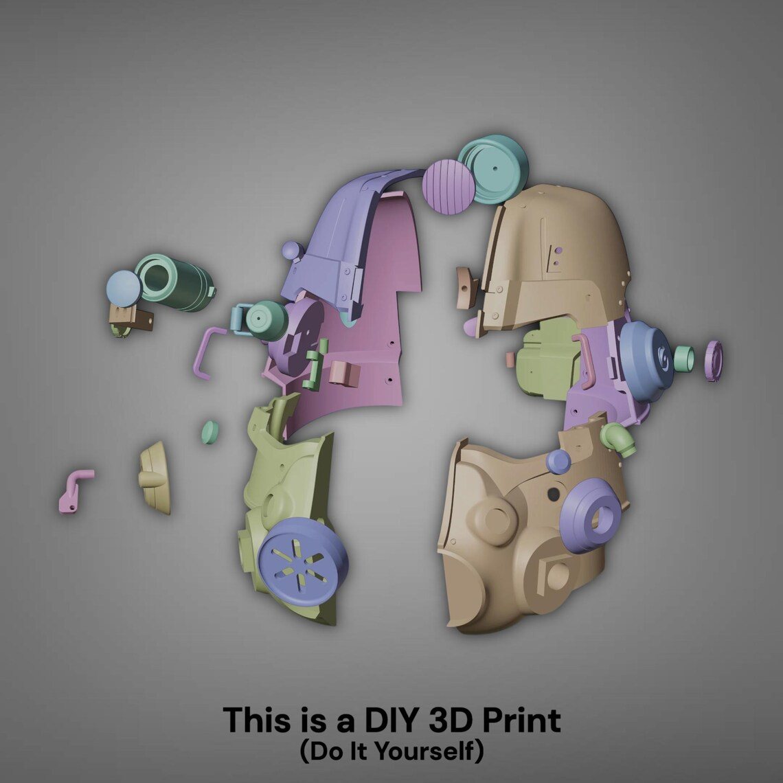 T-45 Power Armor Helmet Fallout – DIY Print Kit - Image 2