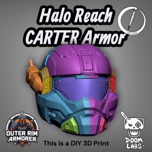 Halo Reach Commander Carter-A259 and Standard Commando Helmet – DIY Print Kit