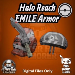 Halo Reach Emile Shoulder Armor with Kukri Machete