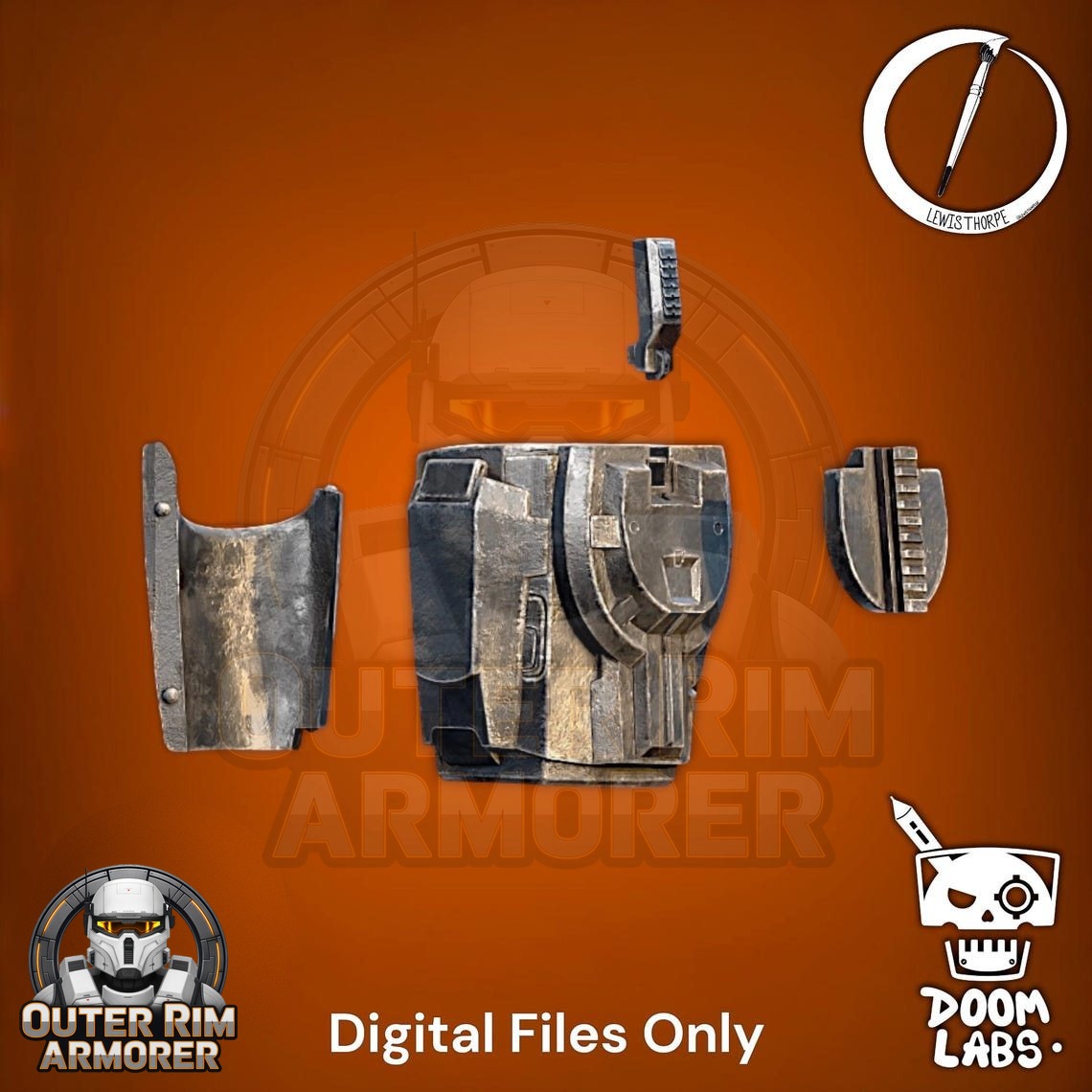 Halo Reach Emile Shoulder Armor with Kukri Machete - Image 2